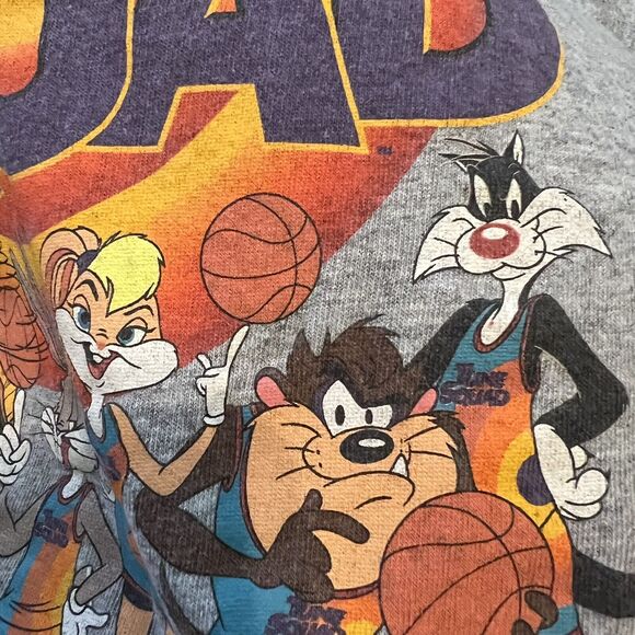 Vintage Space Jam Tune Squad Looney Tunes Gray Graphic T-shirt M - Picture 8 of 9